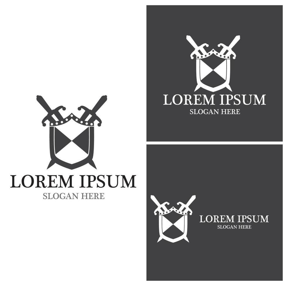 Shield War Logo Template Vector