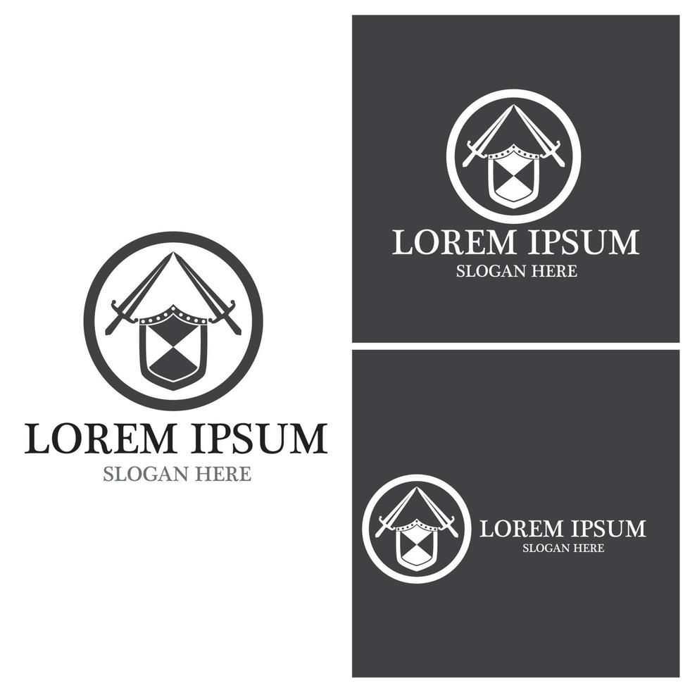 Shield War Logo Template Vector