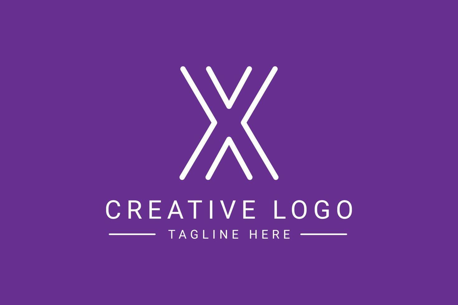 Modern creative letter X vector logo design. Minimalist  flat line logo design template. Monogram logo design.