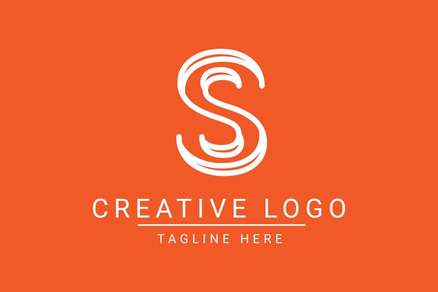 Modern creative letter S vector logo design. Minimalist  flat line logo design template. Monogram logo design.
