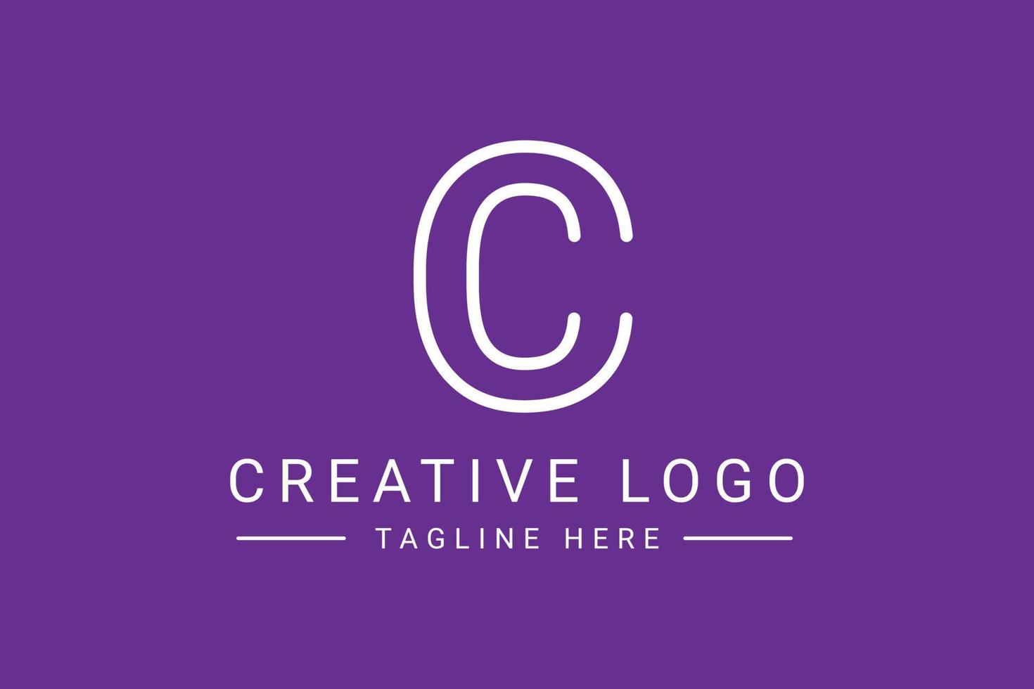 Modern creative letter C vector logo design. Minimalist  flat line logo design template. Monogram logo design.