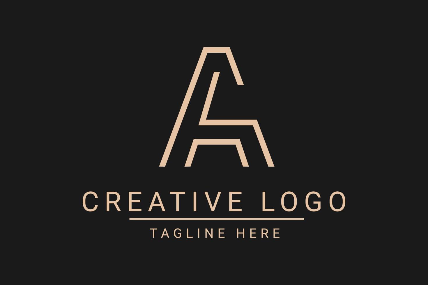 Modern creative letter A vector logo design. Minimalist  flat line logo design template. Monogram logo design.