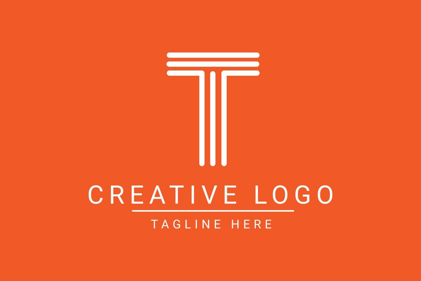 Modern creative letter T vector logo design. Minimalist  flat line logo design template. Monogram logo design.