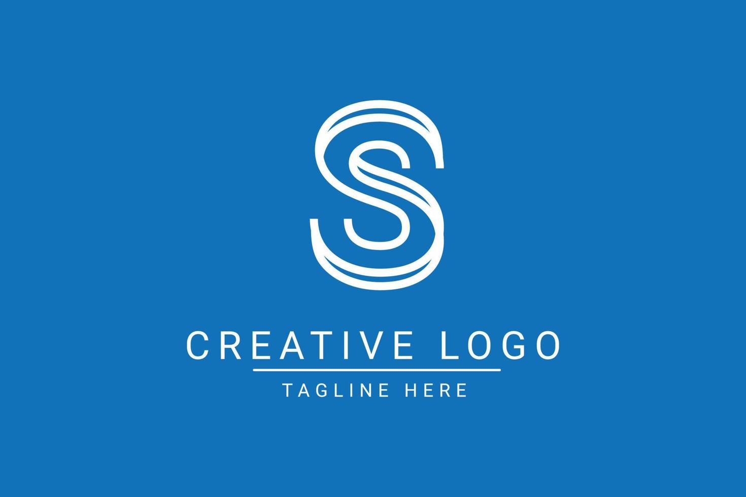 Modern creative letter S vector logo design. Minimalist  flat line logo design template. Monogram logo design.