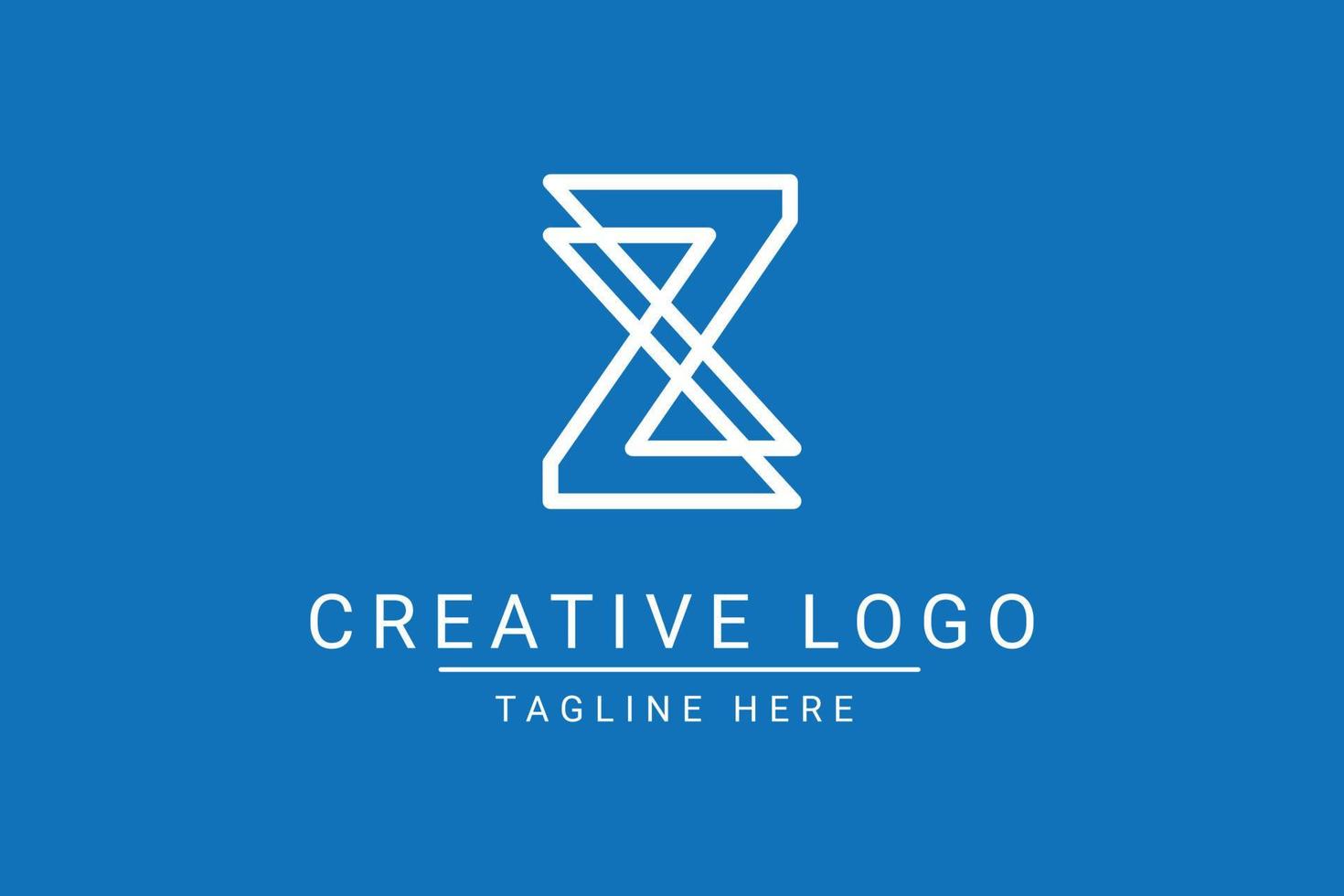 Modern creative letter Z vector logo design. Minimalist  flat line logo design template. Monogram logo design.