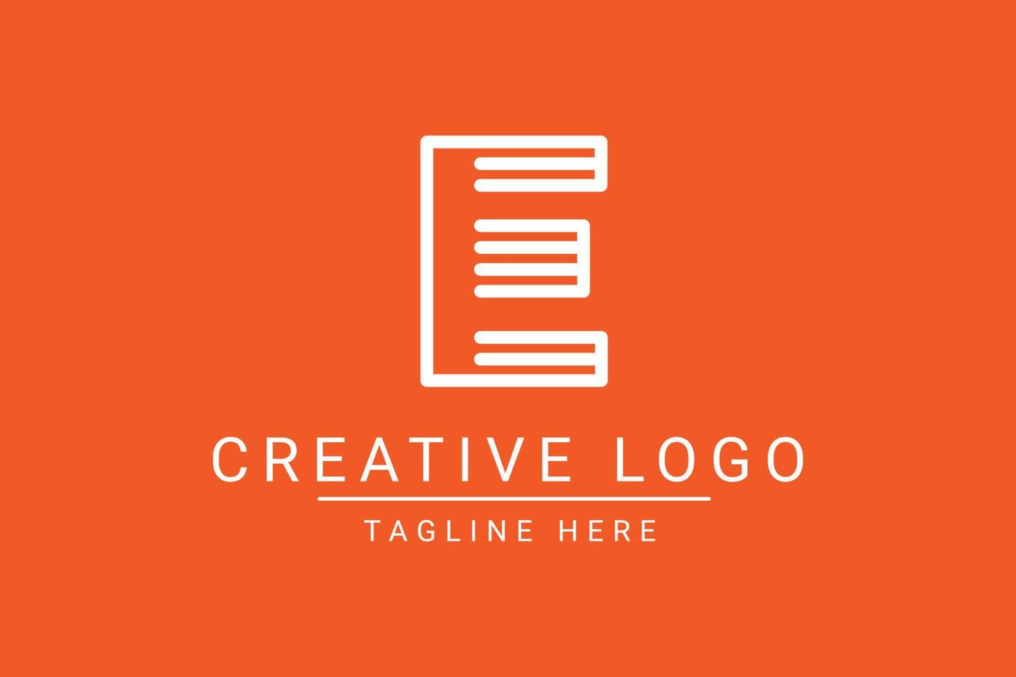 Modern creative letter E vector logo design. Minimalist  flat line logo design template. Monogram logo design.