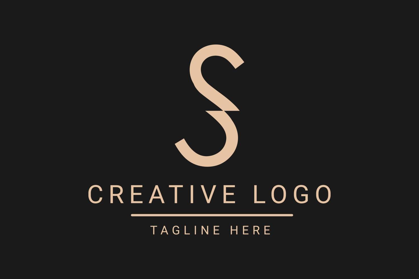 Modern creative letter S vector logo design. Minimalist  flat line logo design template. Monogram logo design.