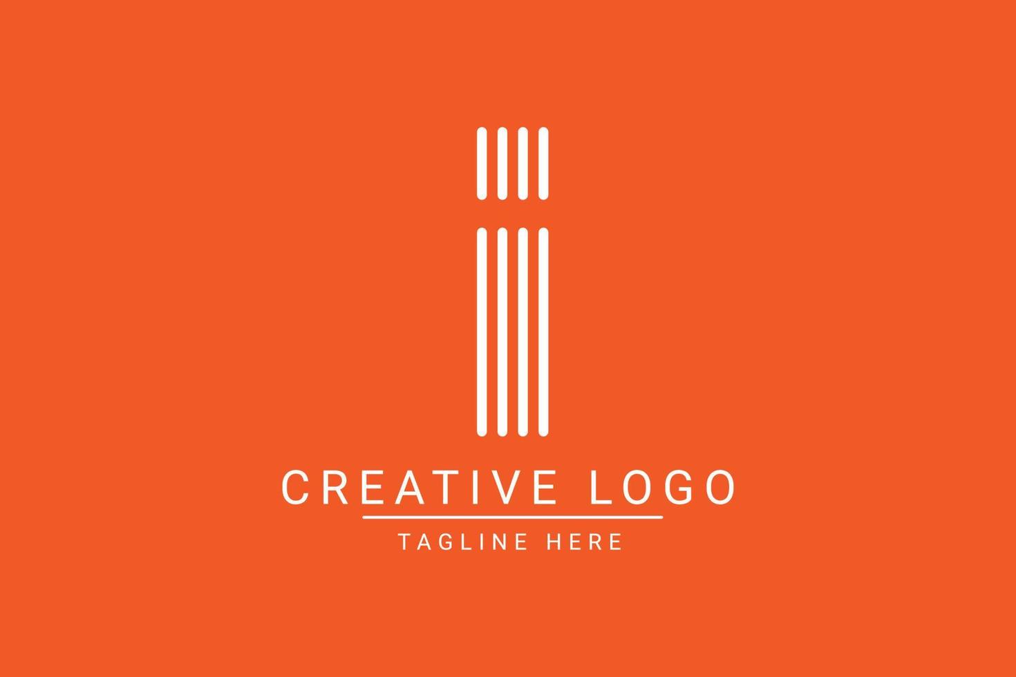 Modern creative letter I vector logo design. Minimalist  flat line logo design template. Monogram logo design.