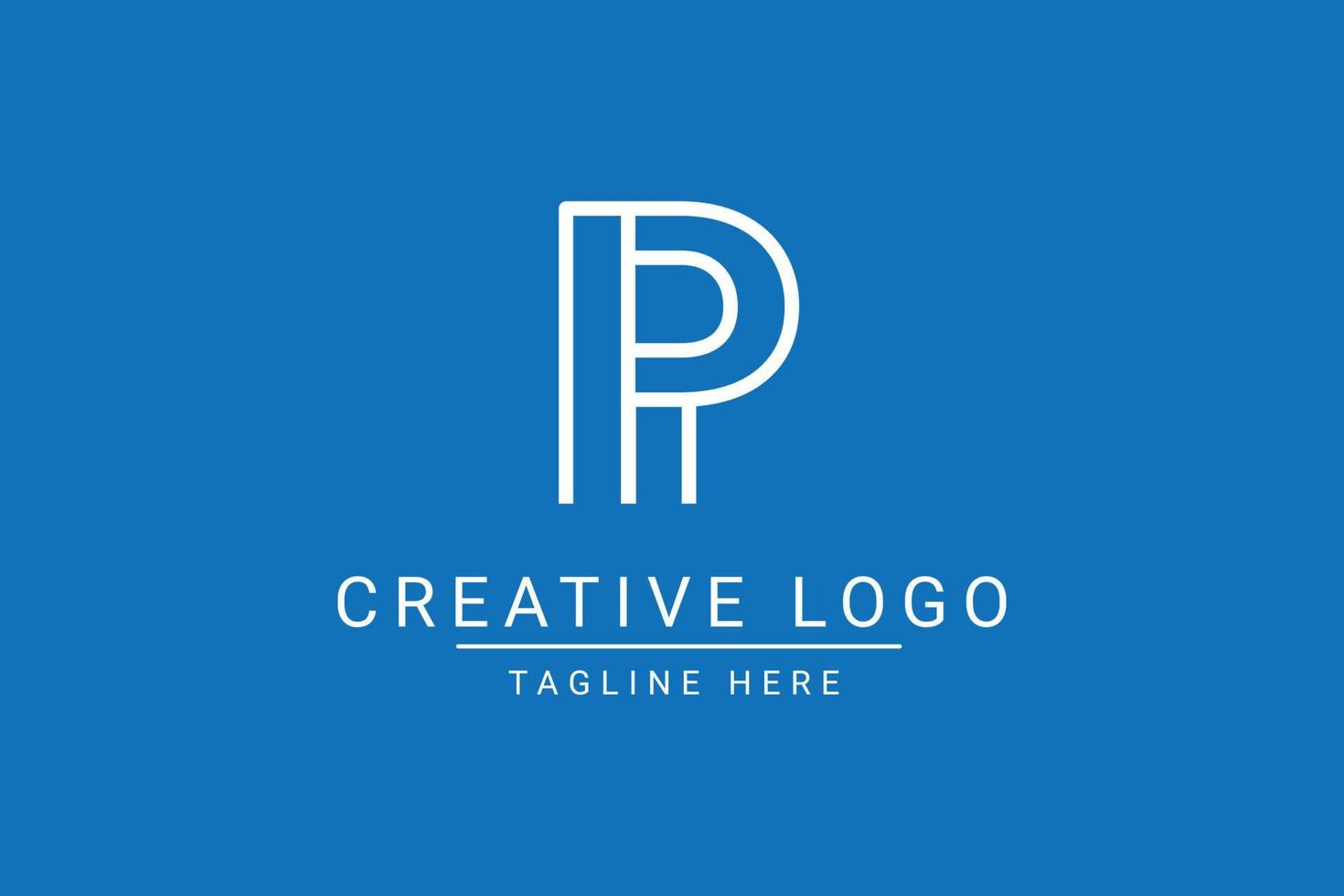 Modern creative letter P vector logo design. Minimalist  flat line logo design template. Monogram logo design.