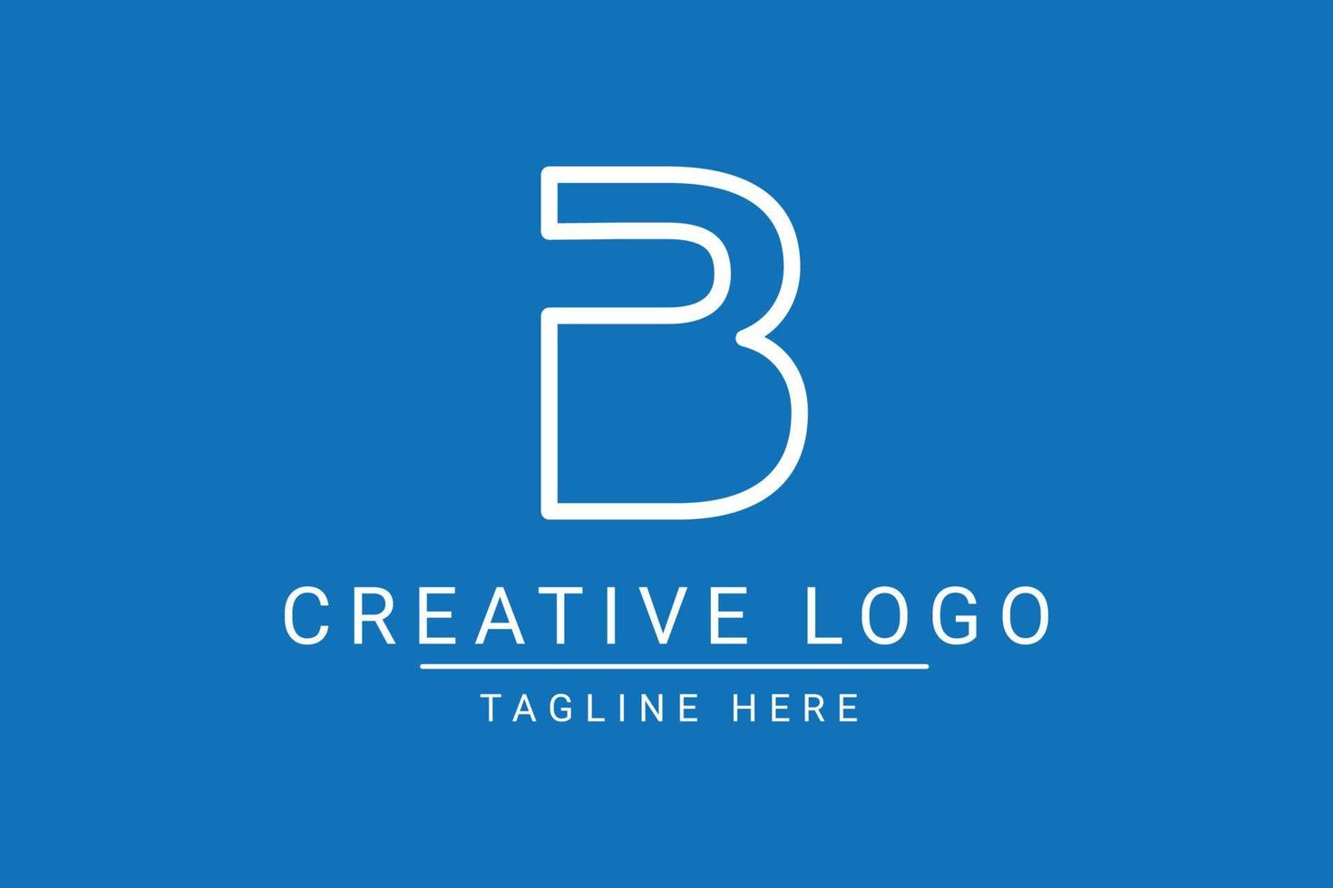 Modern creative letter B vector logo design. Minimalist  flat line logo design template. Monogram logo design.