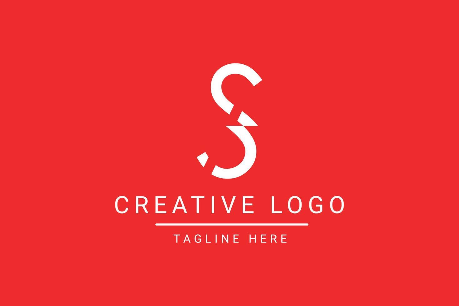 Modern creative letter S vector logo design. Minimalist  flat line logo design template. Monogram logo design.