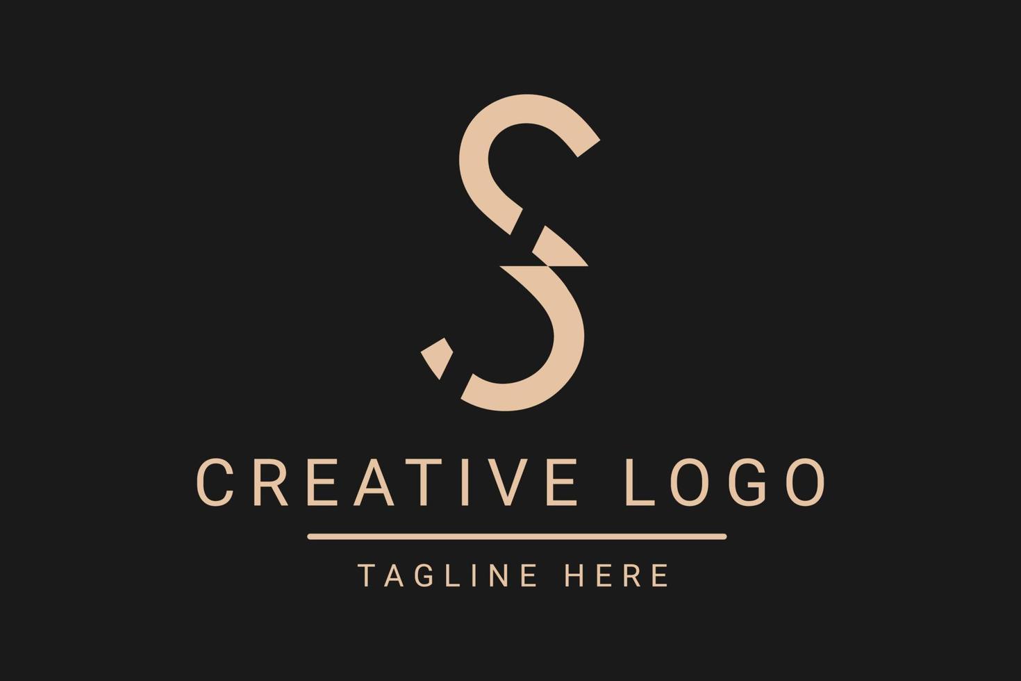 Modern creative letter S vector logo design. Minimalist  flat line logo design template. Monogram logo design.