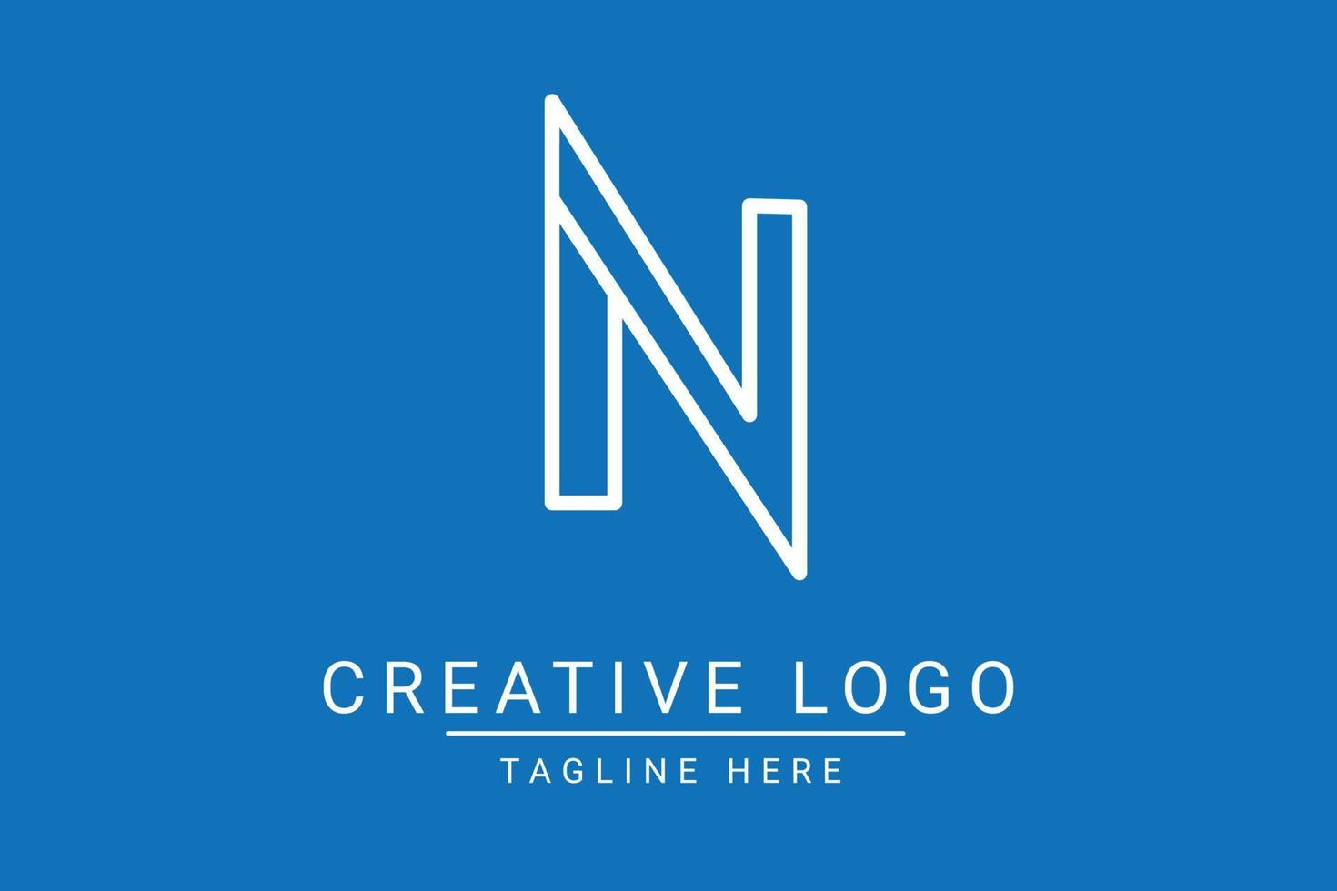 Modern creative letter N vector logo design. Minimalist  flat line logo design template. Monogram logo design.