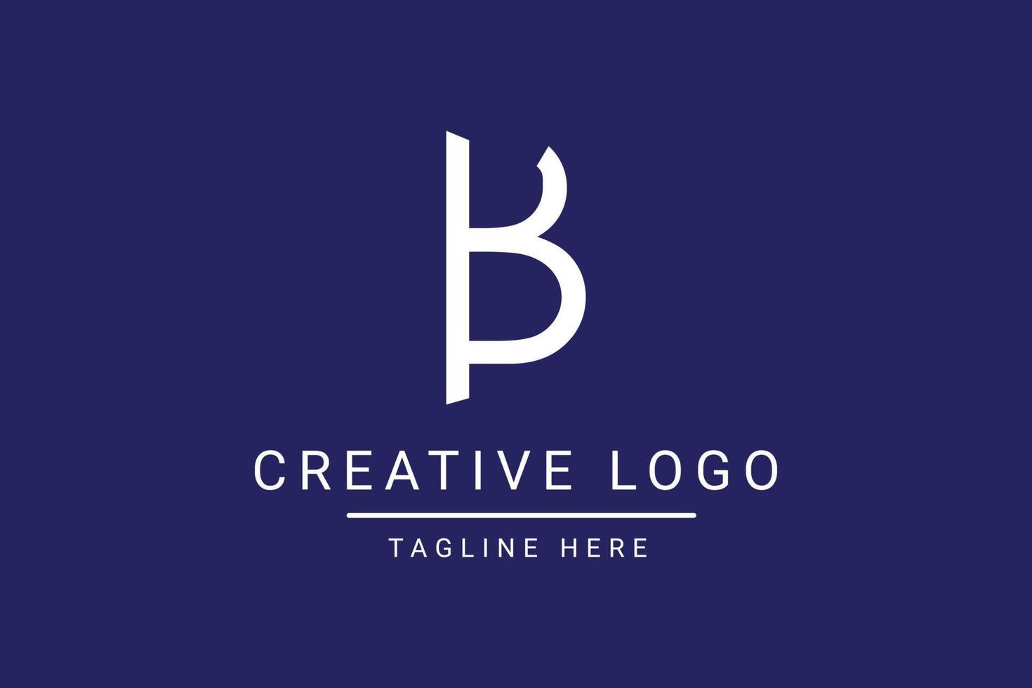 Modern creative letter B vector logo design. Minimalist  flat line logo design template. Monogram logo design.