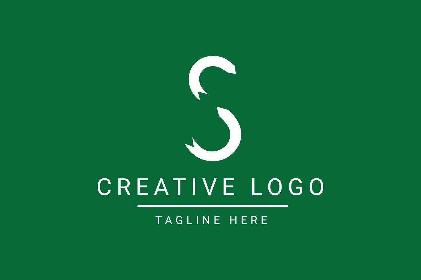 Modern creative letter S vector logo design. Minimalist  flat line logo design template. Monogram logo design.