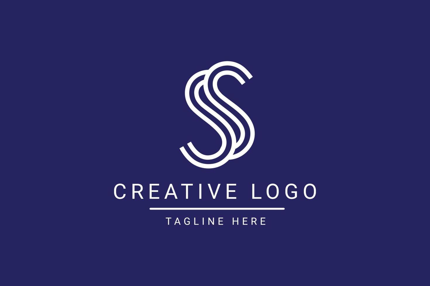 Modern creative letter S vector logo design. Minimalist  flat line logo design template. Monogram logo design.