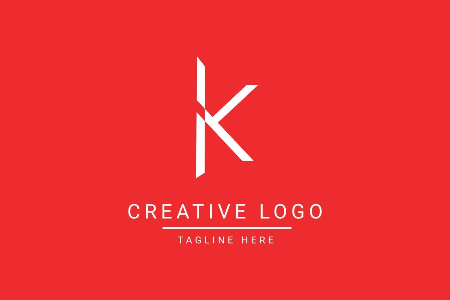 Modern creative letter K vector logo design. Minimalist  flat line logo design template. Monogram logo design.