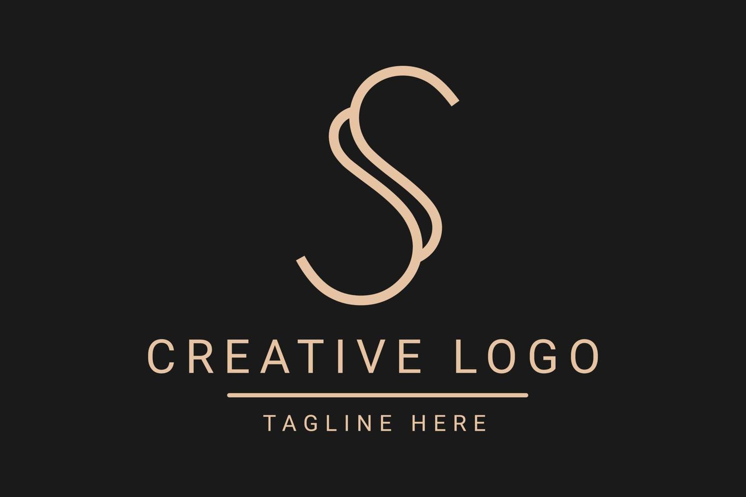 Modern creative letter S vector logo design. Minimalist  flat line logo design template. Monogram logo design.