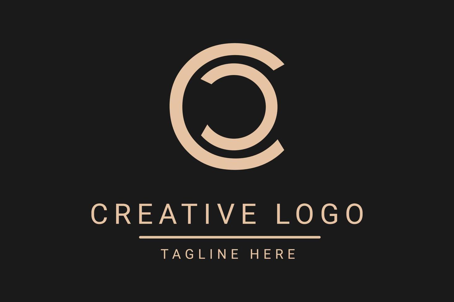 Modern creative letter C vector logo design. Minimalist  flat line logo design template. Monogram logo design.