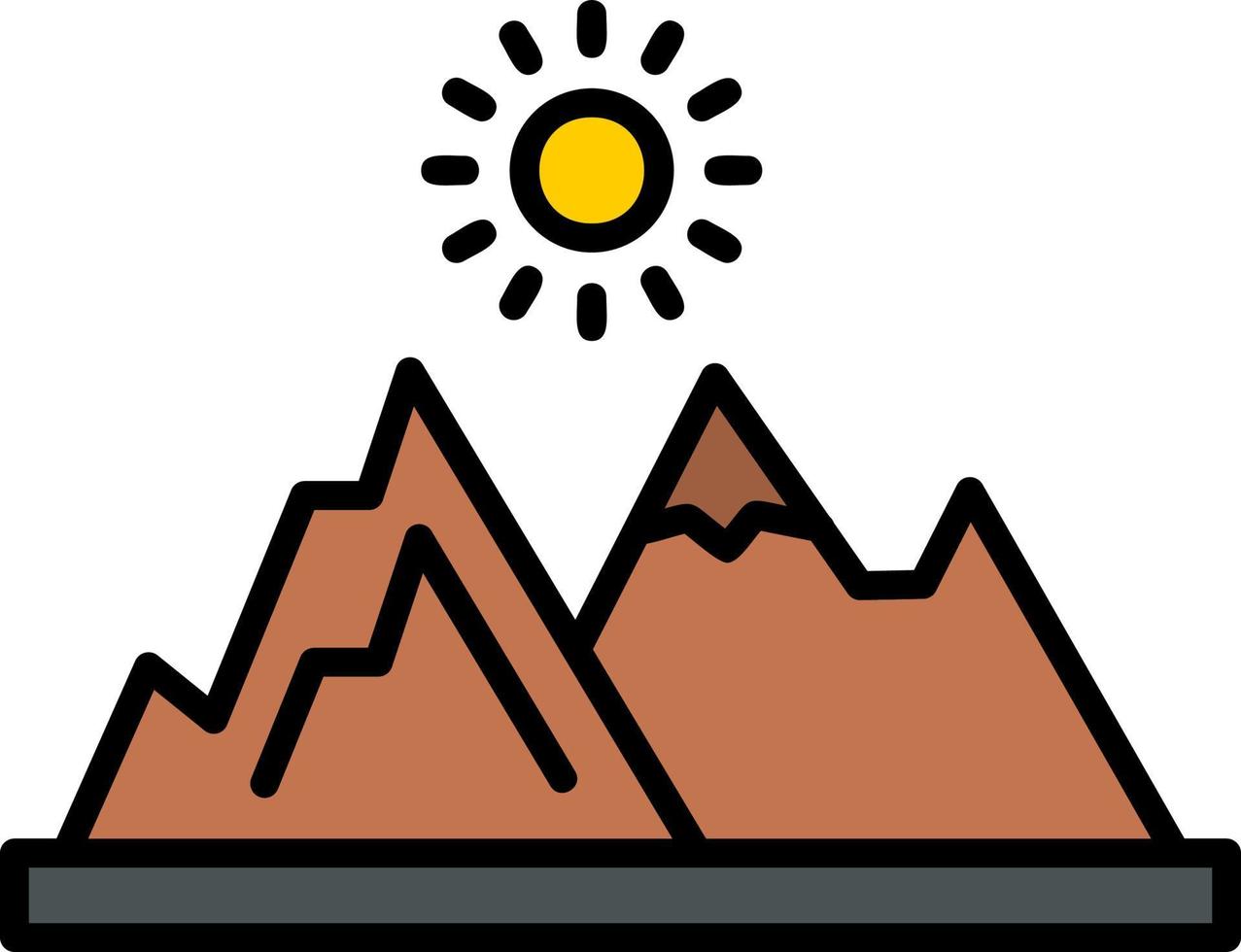 icono de vector de montaña