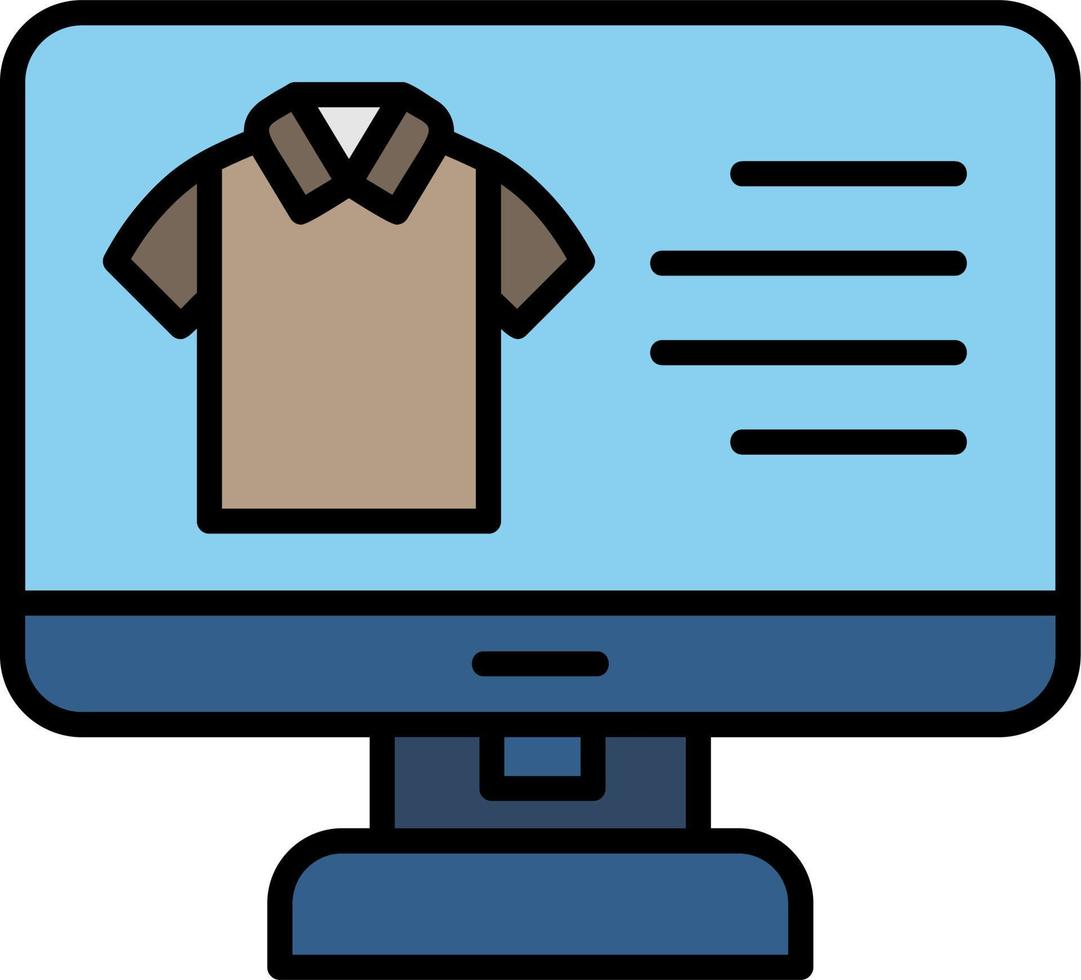 Cloth Online Shopping Vector Icon