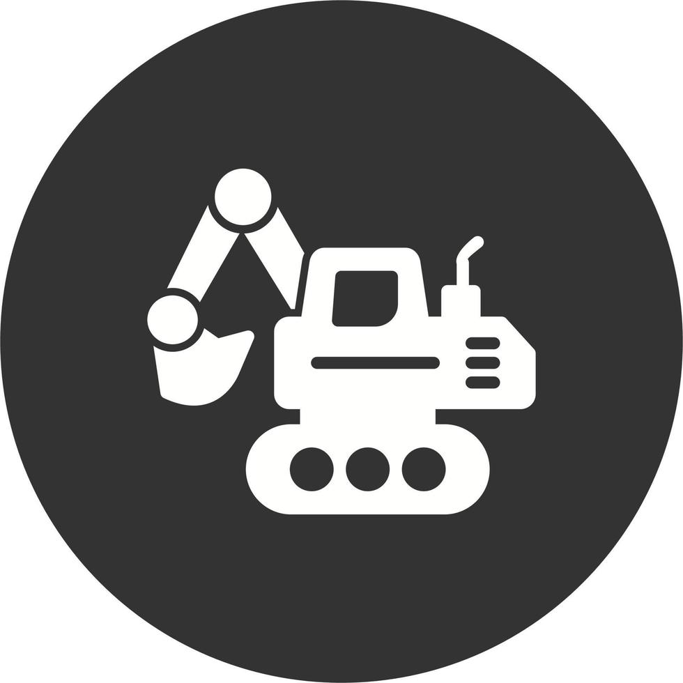 Crawler Excavator Vector Icon
