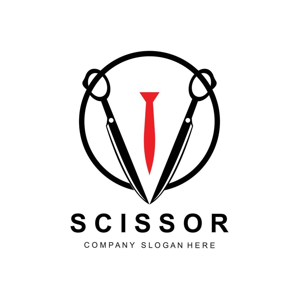 Barber tool scissors logo icon background symbol vector