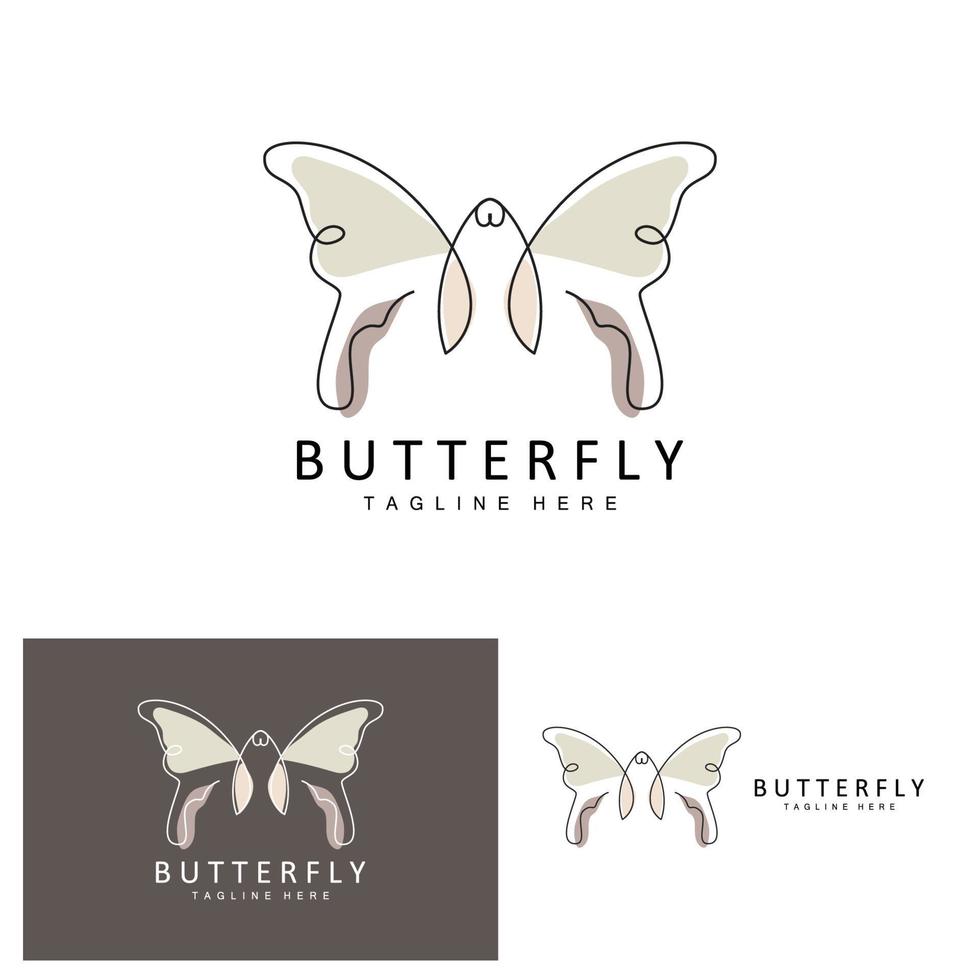 Butterfly Logo, Animal Design With Beautiful Wings, Decorative Animals, Product Brands vector