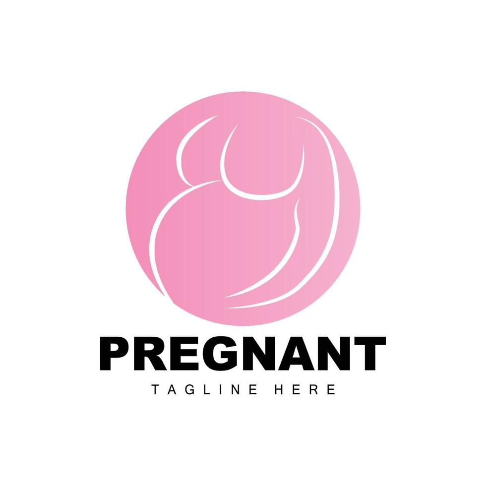 Pregnant Logo, Mom And Baby Health Care Design, Pregnant And Baby Medicine Brand Icon Vector