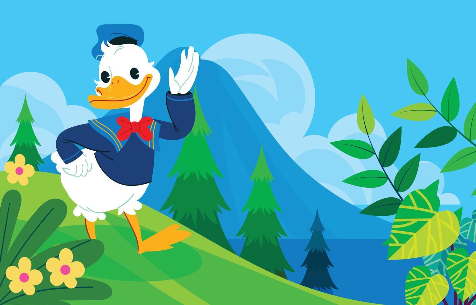 Duck Character Concept vector