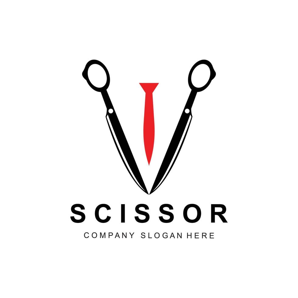 Barber tool scissors logo icon background symbol vector