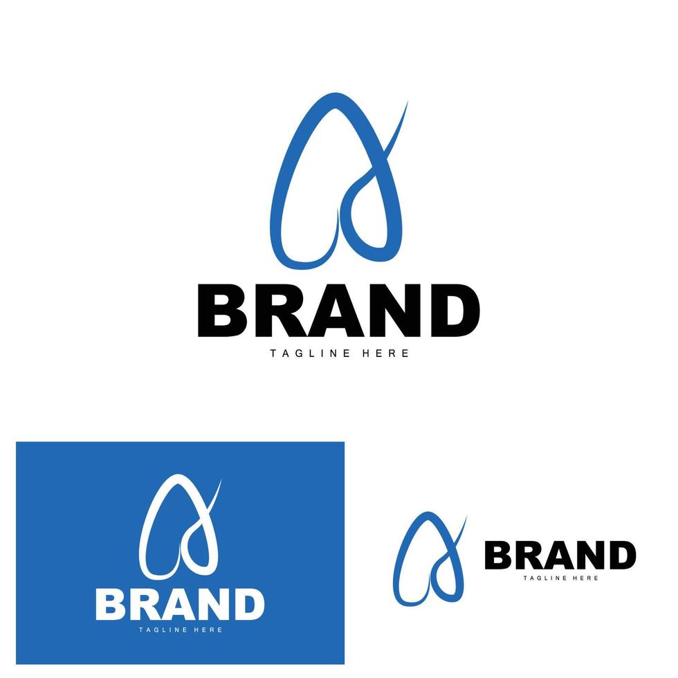 A Letter Logo, Logotype Design Simple Concept, Vector Alphabet Icon Template