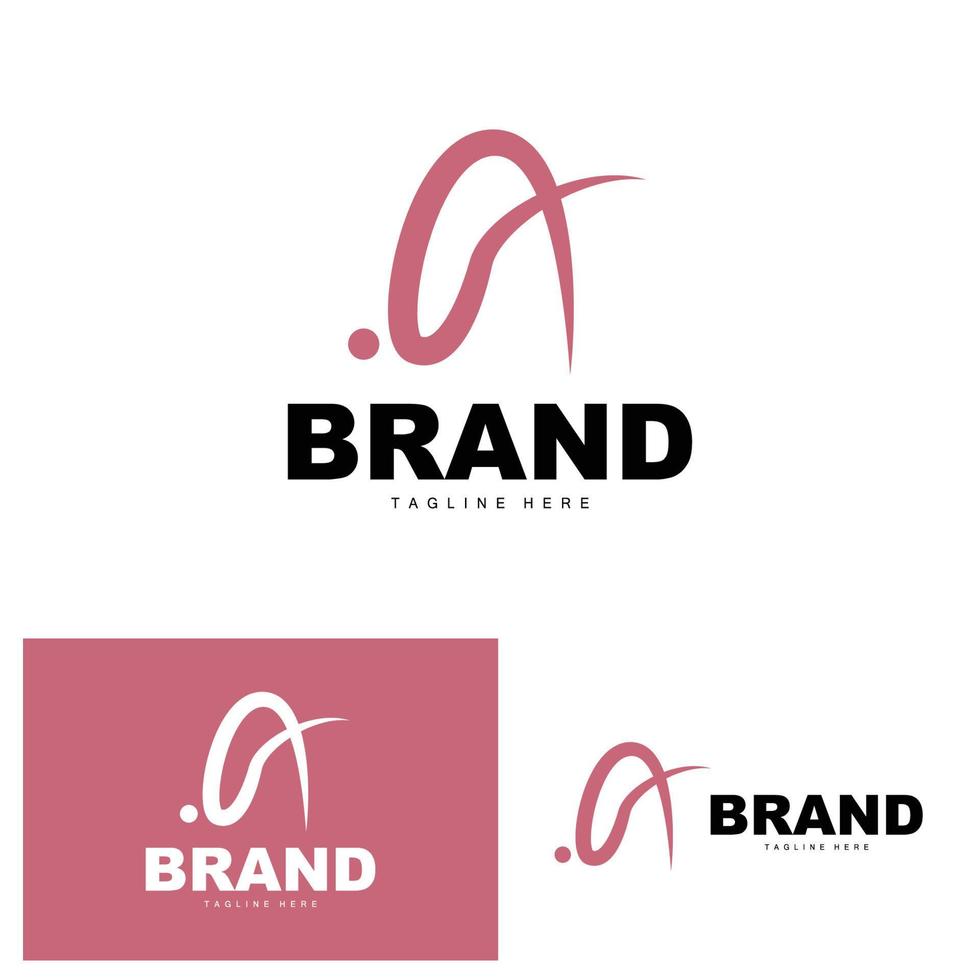 A Letter Logo, Logotype Design Simple Concept, Vector Alphabet Icon Template