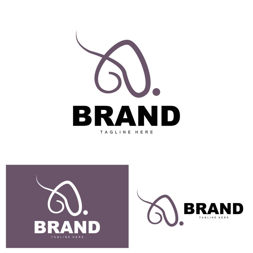 un logotipo de letra, concepto simple de diseño de logotipo, plantilla de icono de alfabeto vectorial vector