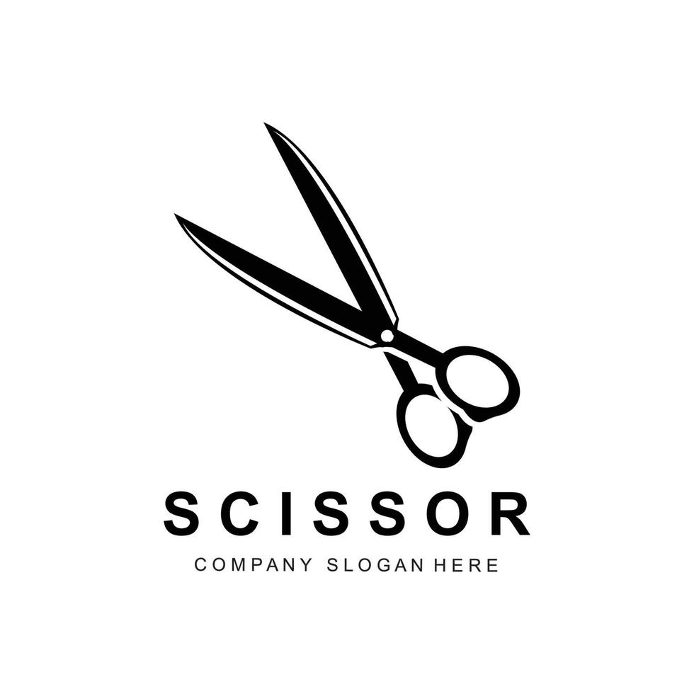 Barber tool scissors logo icon background symbol vector