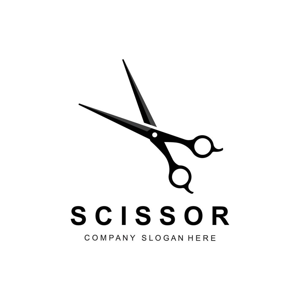 Barber tool scissors logo icon background symbol vector