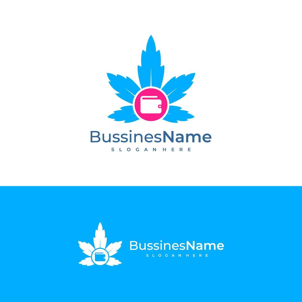 Wallets Cannabis logo vector template. Creative Cannabis logo design concepts