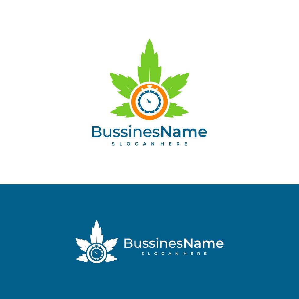Time Cannabis logo vector template. Creative Cannabis logo design concepts