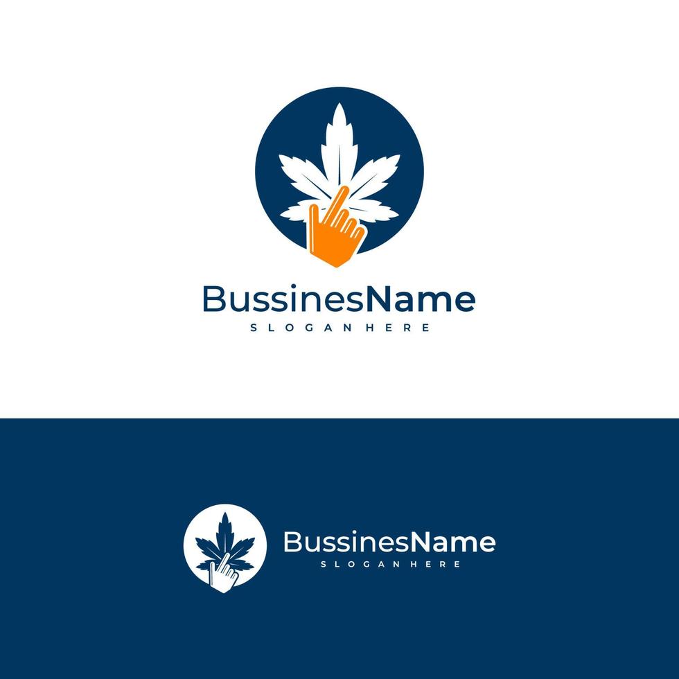 Click Cannabis logo vector template. Creative Cannabis logo design concepts