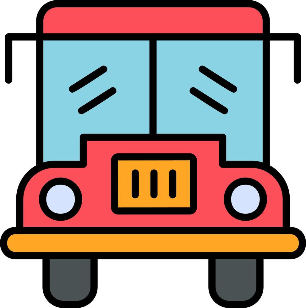 icono de vector de autobús escolar