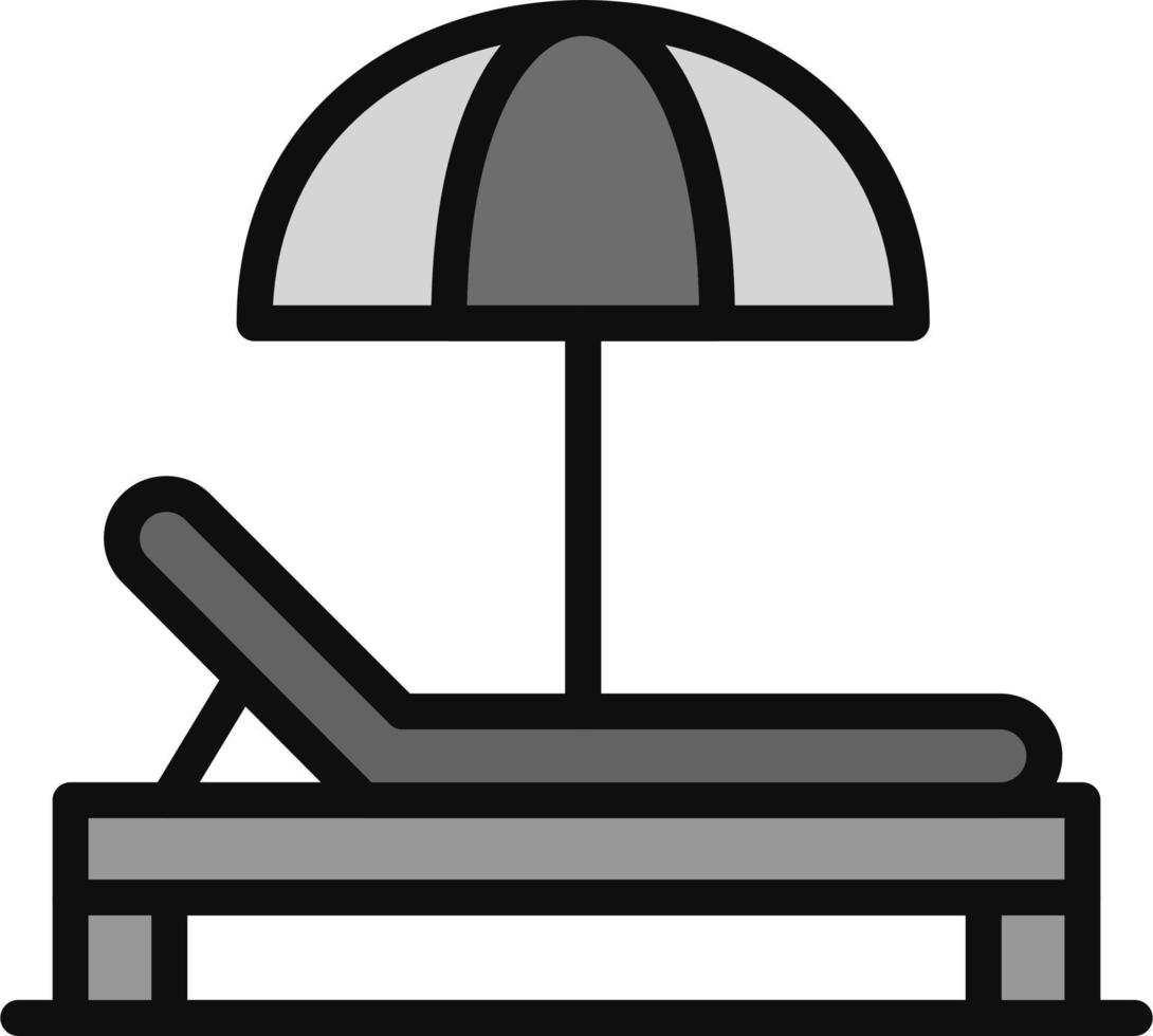 Sunbed Vector Icon