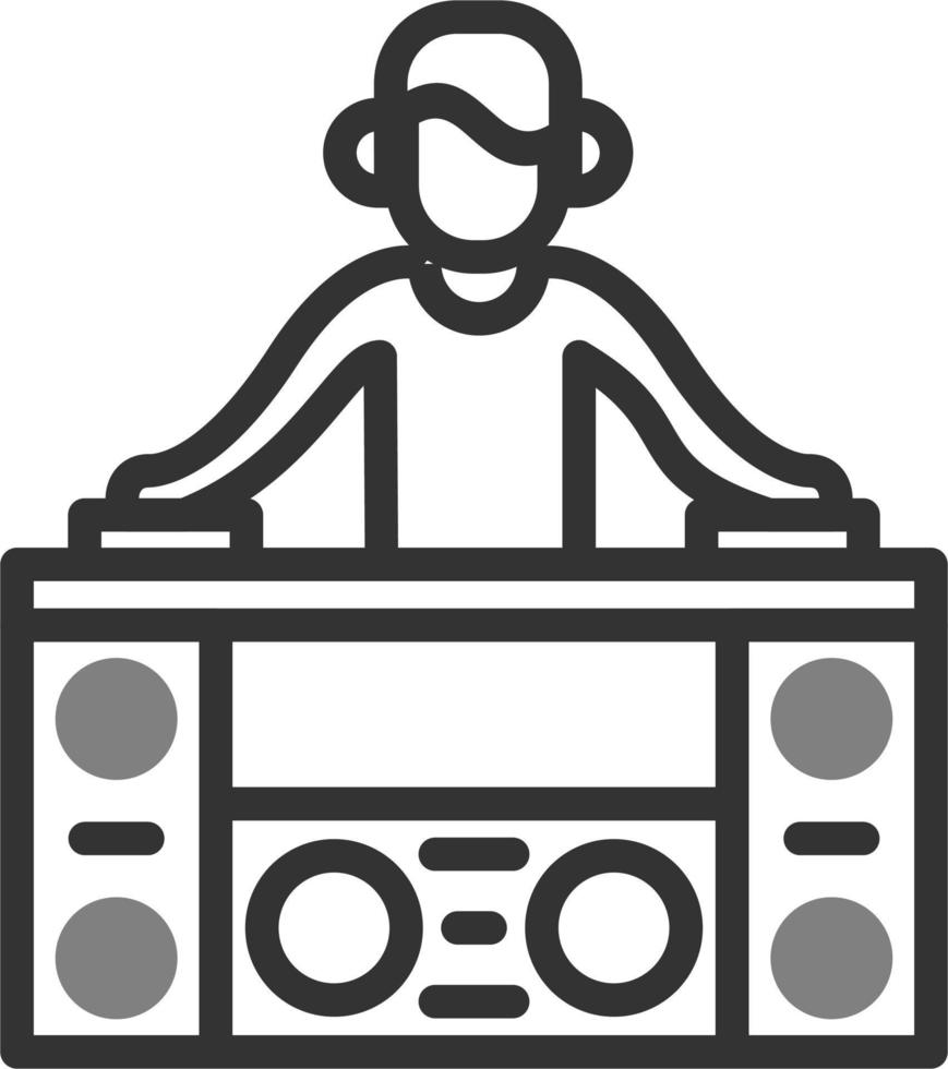 icono de vector de DJ