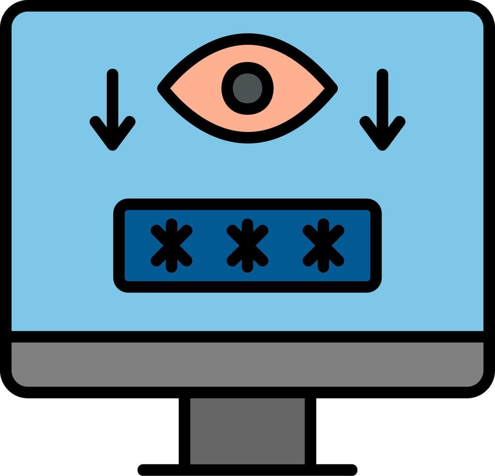 Computer Spyware Vector Icon