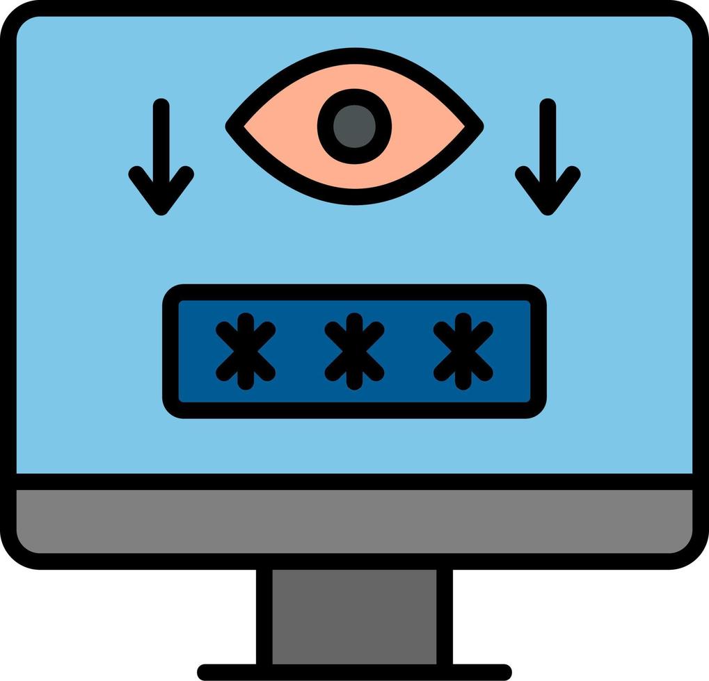 Computer Spyware Vector Icon