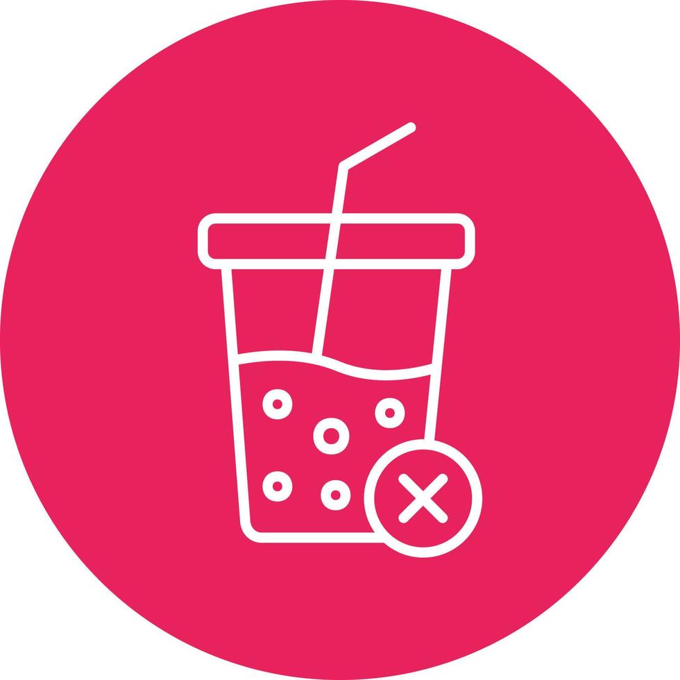 No Soft Drink Vector Icon