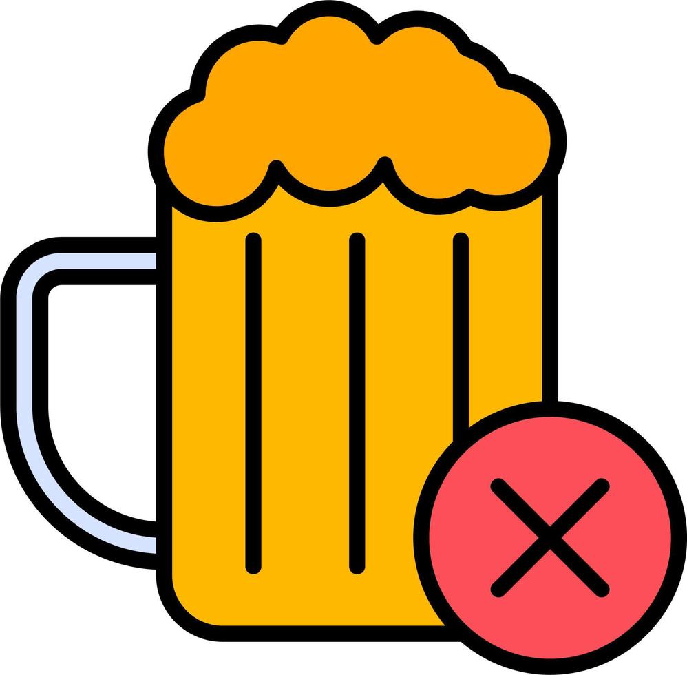 No Alcohol Vector Icon