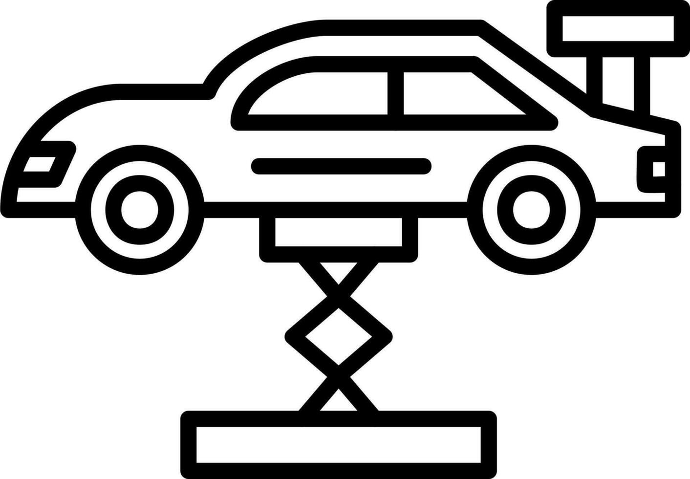 Car Lifting Vector Icon