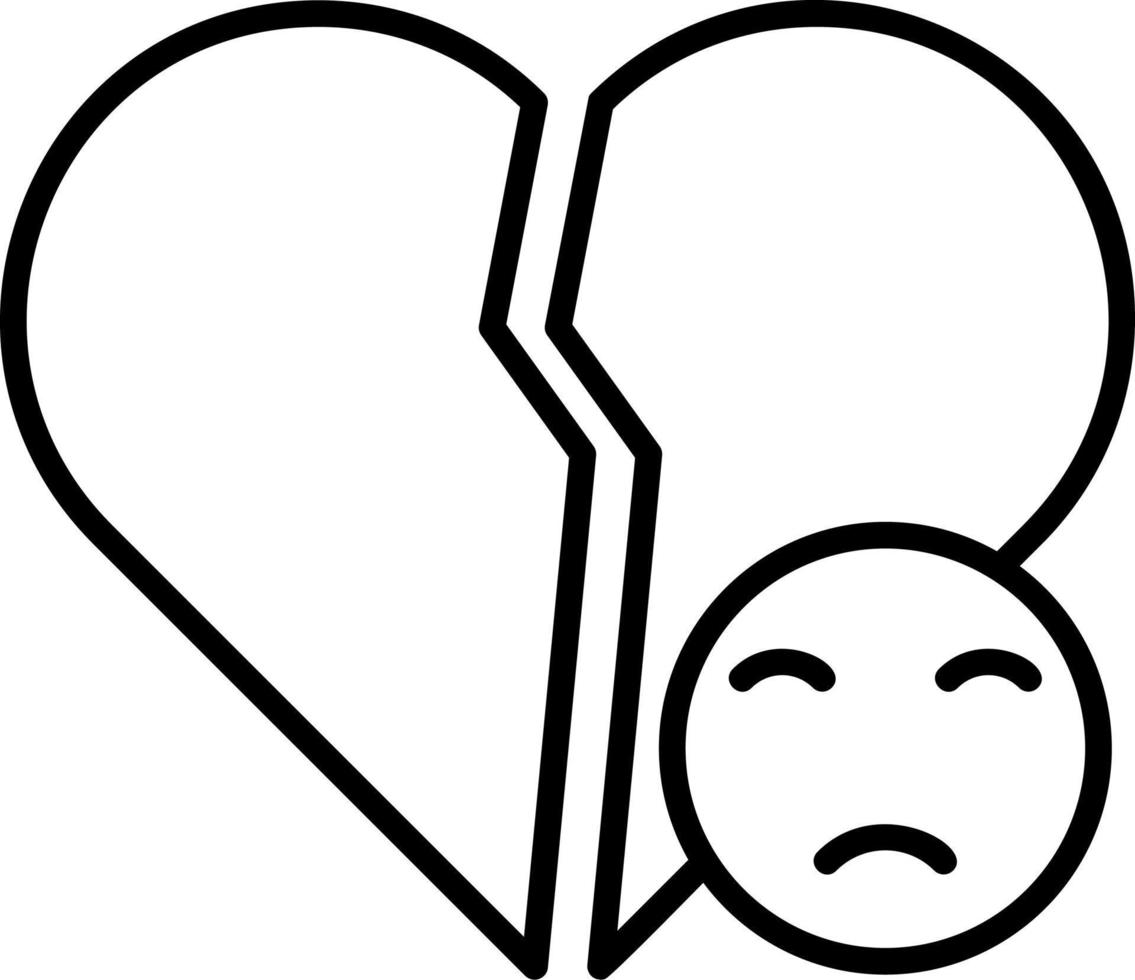 Broken Heart Vector Icon