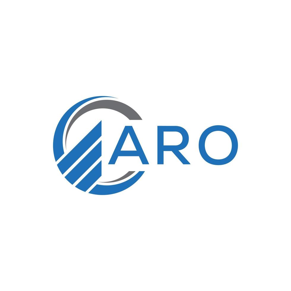 aro plano contabilidad logo diseño en blanco antecedentes. aro creativo iniciales crecimiento grafico letra logo concepto. aro negocio Finanzas logo diseño. vector