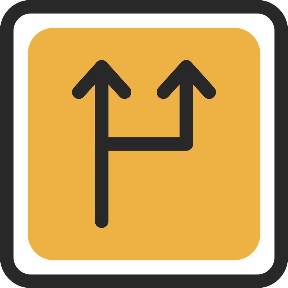 Road Split Vector Icon Design